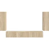 vidaXL Tv Wandkast Set 4 st Sonoma Eik Bewerkt hout