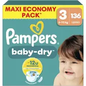 Pampers Baby Dry Luiers Maat 3 (6-10 Kg) 136 Stuks