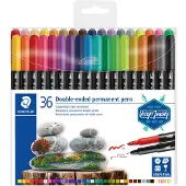 Staedtler permanent marker met dubbele punt assortiment 36 stuks (0,5 - 3 mm rond)