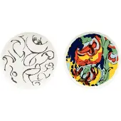 Marimekko Vildstjälk & Kraftmo bord Ø25 cm 2-delig White-black-multi