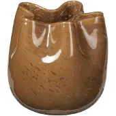 Broste Copenhagen Esther Vaas / Kaarshouder Ø9,8 Cm - Vazen Mondgeblazen Glas Meerkat Camel - 14485036
