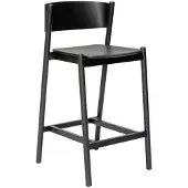 Hubsch Oblique barstoel zwart - 331608