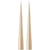 Ester & Erik kegelkaars 37 cm 2-pack gelakt Ice latte 11-0