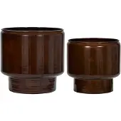 House Doctor Pile plantenbakken bruin set van 2 stuks