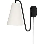 Globen Lighting Lou wandlamp Bouclé wit-zwart