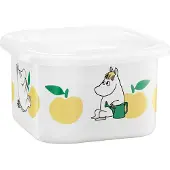 Muurla Mumin emaillebus met deksel 1 L Joyfull Apples-gul