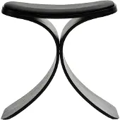 Gejst Luno Kruk Zwart / Zwart Leer - Krukken Eiken Black Oak - 20320