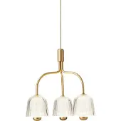 Nuura Asteea 3 Kroonluchter Satin Brass / Doorzichtig - Kroonluchters Acryl Clear - 2171001