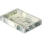 Ferm Living Mist Rechthoekig Dienblad Emerald Off-white | 10 x 15 cm