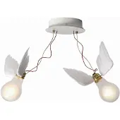 Ingo Maurer Plafondlamp , Lucellino Doppio, dimbare, Wit, Woonkamer, Designer