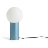 HAY Tafellamp TURN ON, dimbaar, blauw, Woon-/ Eetkamer, Glas, Modern, Tafellamp