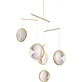 DCW éditions Focus Kroonluchter Gold | 5 Lights