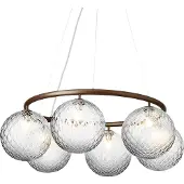 Nuura Miira 6 Circular Hanglamp Dark Bronze|Optic Clear