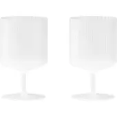 Ferm Living Wijnglas Ripple Frosted 270 ml (Set van 2)