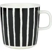 Marimekko Piccolo Mok 40 Cl Wit / Zwart - Theekopjes Steengoed Black - 075528-190