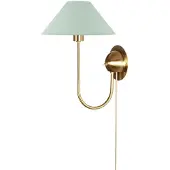 Globen Lighting wandlamp IRIS, groen, hoogte 32 cm IRIS, groen, Woon-/ Eetkamer, Textiel / Stof / Zijde, Vintage