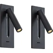 QAZQA Set van 2 moderne wandlampen zwart incl. LED - Plaza