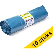 123schoon Aanbieding: 10x LDPE vuilniszakken blauw 240 liter (10 stuks)