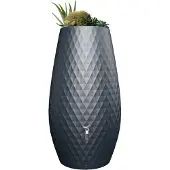 Garantia TRIAGON 2in1 beplantbare regenton 230 Liter graphite grey met geïntegreerde plantenschaal