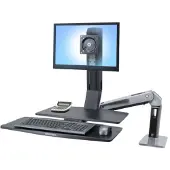 Ergotron zit-sta werkplek single monitor WorkFit-A Dual - zwart