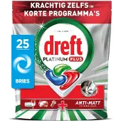 Dreft 2+2 gratis: Vaatwastabletten Platinum Plus All In One Bries 25 stuks