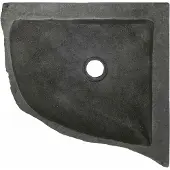 vidaXL Wastafel Grijs (30-37) x (30-37) x 12 cm Riviersteen