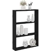 vidaXL Wandschap 43x9x60 cm bewerkt hout zwart