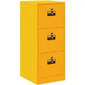 vidaXL Bestandkast Mosterdgeel 44 x 50 x 106.5 cm Koudgewalst Staal