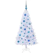 vidaXL Kunstkerstboom met 150 LED Wit 120 cm PVC en Staal