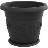 vidaXL Plantenpotten 24 st Zwart Ø 34 x 28 cm Kunststof