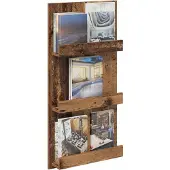 vidaXL Tijdschriftenrek Oudhout 51 x 11 x 102 cm Bewerkt hout