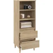 vidaXL Hoge kast 40x36x110 cm bewerkt hout sonoma eiken