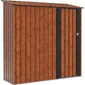 vidaXL Tuinhuizen, bruin, 203,5 x 73 x 200 cm, metaal