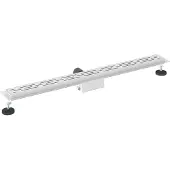 vidaXL Doucheafvoer met Lijnontwerp Zilver 90 cm Roestvrij staal 304