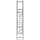 vidaXL Tuinboog Bloemen Zwart 115 x 37 x 231 cm
