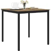 vidaXL Staande Bartafel Bewerkt hout Vierkant