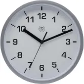 NXt NX-7321ZI Wandklok NXT Diameter 20cm Kunststof Zilver, Witte Wijzerplaat