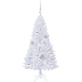 vidaXL Kunstkerstboom met 150 LED Wit 120 cm PVC en Staal