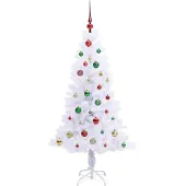 vidaXL Kunstkerstboom met 150 LED Wit 150 cm PVC en Staal