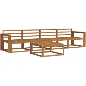 vidaXL Buiten bank set 5 pcs Naturel Massief Acacia Hout