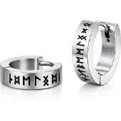 Mendes Rune Script Oorring - Zilverkleurig Viking