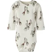 Name it Rompertje/body 'NBMFRIDOLIN' bruin / lichtgroen / wit