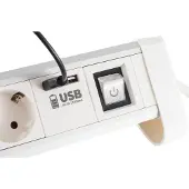 S-Impuls Tischsteckdosenleiste 4-fach mit USB Ladefunktion