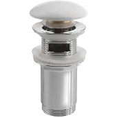 Hak Wastafelafvoer 5/4", klikwaste, keramische stop,10-50mm, wit