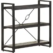 vidaXL Boekenkast met 3 schappen 90x30x80 cm massief mangohout