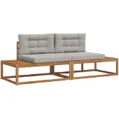 vidaXL Buiten bank set Massief Acacia Hout en Polyester
