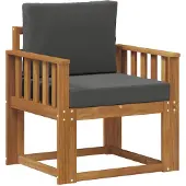 vidaXL Buitensofa Massief Acacia Hout en Polyester Naturel