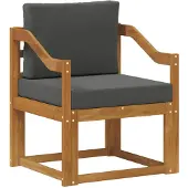 vidaXL Buitensofa Massief Acacia Hout en Polyester Naturel