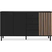 Finori Monza 51C Dressoir 160x90x40 cm Zwart / Artisan Eik