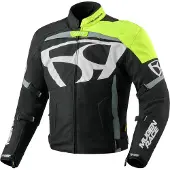 MUGENRACE Aggressore-T Zwart Wit Fluo Gele Waterdichte Textieljas Maat 2XL